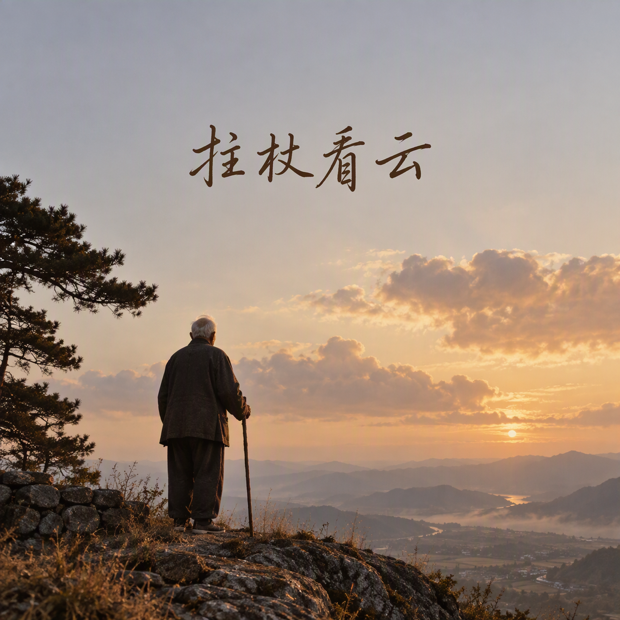 拄杖看云